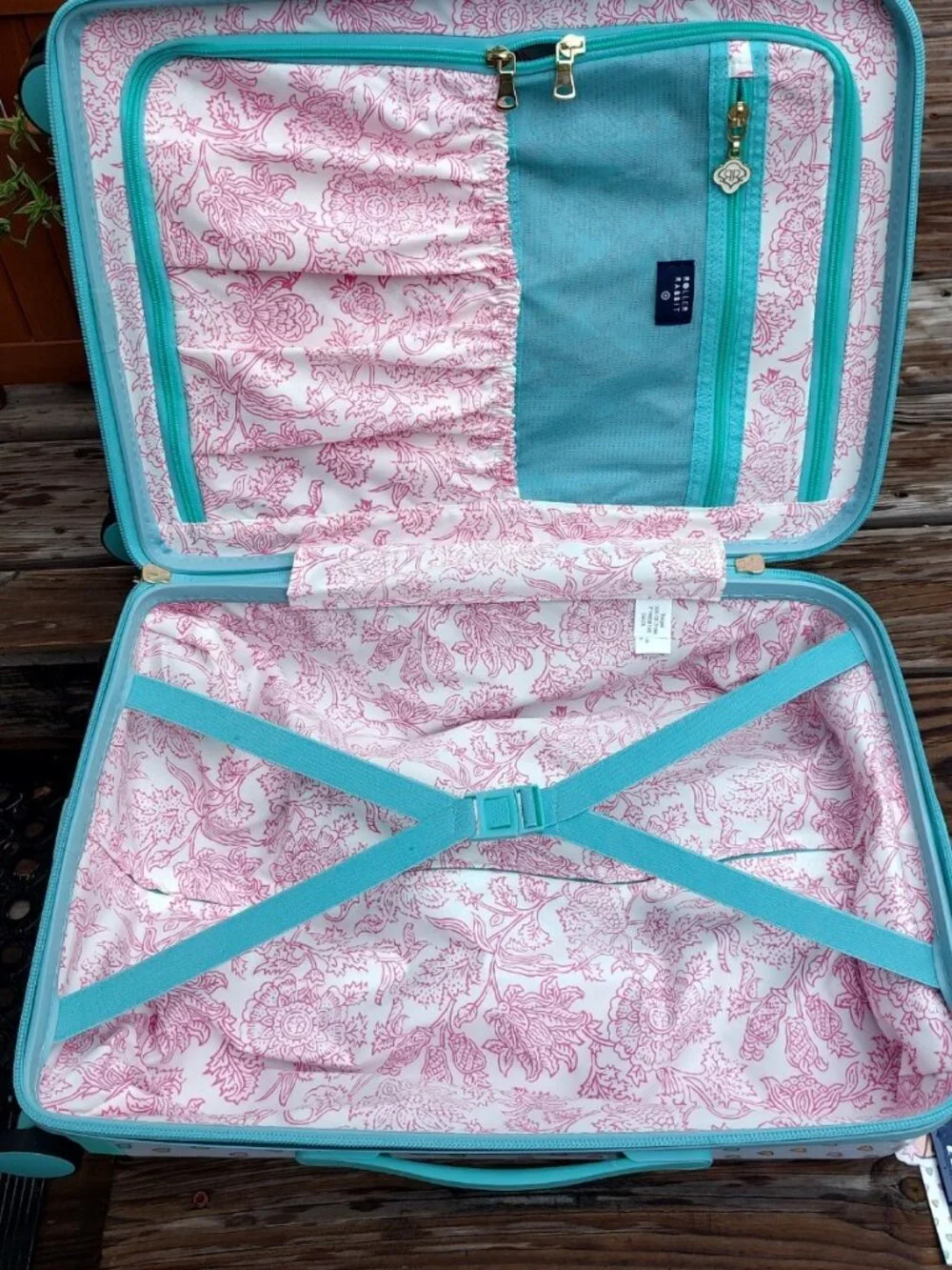 NWT Target x Roller Rabbit Disco Hearts Hardside Carryon Suitcase w/ Accessories